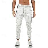 Недорогие Беговые штаны и леггинсы-Муж. Спортивные брюки с манжетами Брюки карго спортивные штаны Кулиска Карман на молнии Завышенная Нижняя часть Для спортивного зала Одежда для спорта и отдыха Тренировка Весна Осень Эластичный