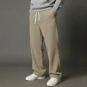رخيصةأون ساق مستقيم-رجالي بنطلونات بنطال واسع الساق بنطلون مضلع السراويل الفضفاضة بنطال رياضي مفتوح من الأسفل رباط مرونة الخصر سهل رطوبة فتل متنفس مكتمل الطول الأماكن المفتوحة رياضة في الهواء الطلق فضفاض