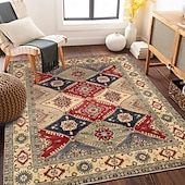 abordables Alfombras-Alfombras de área marroquíes para sala de estar y dormitorio alfombra de lujo vintage gran alfombra de área al lado del sofá y de la mesa de café suave antideslizante y lavable a máquina decoración