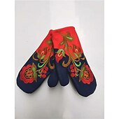 voordelige Handschoenen-Women's 1 Pair Fingerless / Fingertips / Winter Gloves Active / Outdoor Gloves - Flower Print