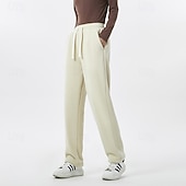 economico Pantaloni a gamba dritta-Per donna Pantaloni Attivo Moda Casual Lunghezza intera Vita media Tinta unica Semplice Coulisse Tasca Fascia Elastica Calore Termico Comodo Micro-elastico All'aperto Lavoro Streetwear Grigio scuro