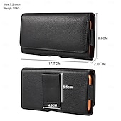 baratos saco de telefone universal-Estojo para celular masculino com presilha, bolsa de cintura, acessório em couro PU, carteira para celular, estilo vintage, capa protetora para celular.