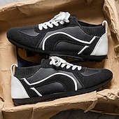 baratos Tênis Casuais-Tênis casual masculino amarelo e preto com design de malha respirável, calçado leve e antiderrapante para caminhadas ao ar livre, viagens e estilo cotidiano