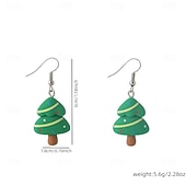 economico Anelli da donna-orecchini a forma di albero di Natale con ornamenti colorati - graziosi gioielli natalizi per regali di Natale