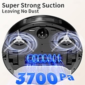 economico Elettrodomestici-Robot combinato per spazzare e lavare i pavimenti con app di navigazione lidar, mappatura intelligente, zone vietate al lavaggio e impostazioni per pareti invisibili, ricarica automatica, batteria a