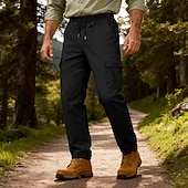 abordables Pantalons Cargo-Homme Pantalons Cargo Pantalons Multi-poches Taille élastique avec cordon de serrage Uni Portable Extérieur Quotidien Camping &amp; Randonnée Mode Classique Noir Vert Véronèse