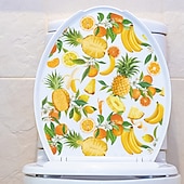 abordables Autocollants muraux-Autocollant de toilette en coquillage océan amovible, autocollant mural de salle de bain, imperméable, décor de couvercle de toilette, thème marin, accessoires de décoration pour la maison