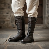 economico Calzature-Retrò Vintage Medievale Rinascimento Scarpe Pirata Cavaliere Vichingo Crociato Costume Per uomo Celtico Costumi da pirata Halloween Carnevale Mascherata Evento / Festa Mascherata Adulti Scarpe