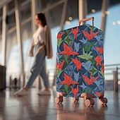 baratos Desgaste em casa e chinelos em casa-Capa protetora elástica para mala de viagem com estampa artística.