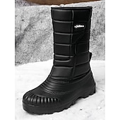 abordables Botas de invierno y nieve-Botas de nieve impermeables marrones para hombre: aislantes y duraderas, perfectas para deportes de invierno, raquetas de nieve y aventuras al aire libre.