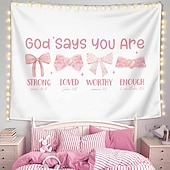 baratos Tapeçarias de Parede-tapeçaria Banners Cobertor Religião 圣经 Estilo bonito Moderno 3D Quarto Sala de estar Dorm Sala de Adolescentes Dormitório da faculdade Varanda de parede Decoração de casa