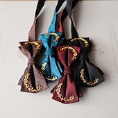 Недорогие Мужские галстуки и бабочки-Муж. Галстуки Мода Классика Современный современный Бант Флокировка С узором Свадебные прием На каждый день