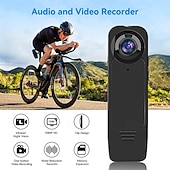 abordables Caméras IP d'intérieur-Mini caméra de police portable multifonction 1080p ultra HD, compacte et portable, idéale pour le sport &amp;enregistreur vidéo extérieur