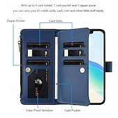 זול נרתיקים לאייפון-טלפון מגן עבור iPhone 17 Pro Max 17 Air 17 16 Pro Max Plus 13 Pro Max Mini מארז כרטיס ארנק עמיד בזעזועים רטרו עור PU