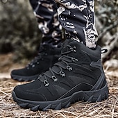 tanie Buty trekingowe-męskie buty trekkingowe w kolorze zieleni wojskowej z cholewką z oddychającej siateczki i wytrzymałą podeszwą, lekkie buty trekkingowe na kemping, wspinaczkę górską i podróże przygodowe