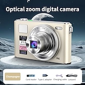 halpa Digitaalikamera-Uusi 4k fhd -digikamera 64 gigatavun muistikortilla vuodelta 2025, kompakti, pieni ja edullinen ladattava valokuvauskamera, 64 megapikselin automaattitarkennuskamera, erittäin sopiva aloitteleville