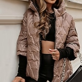 Damskie Dół kurtka puchowa Pikowana kurtka Zatrzymujący ciepło Wygodny Zamek Kieszeń Moda Codzienny Równina Ulica Dzienne zużycie Wyjściowe Zamek błyskawiczny Regularny Kaptur Regularny Długi rękaw tanie Puchowe kurtki pikowane-Damskie Dół kurtka puchowa Pikowana kurtka Zatrzymujący ciepło Wygodny Zamek Kieszeń Moda Codzienny Równina Ulica Dzienne zużycie Wyjściowe Zamek błyskawiczny Regularny Kaptur Regularny Długi rękaw