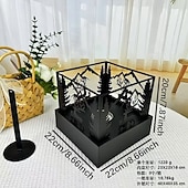 お買い得  キャンプ用品-キャンプ用のガラステーブルとリモコン付きの卓上ファイヤーピット屋外ファイヤーピット