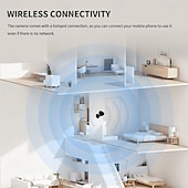 お買い得  屋内IPネットワークカメラ-ワイヤレスWiFiセキュリティカメラ、130°広角、赤外線ナイトビジョン搭載のHDホーム監視カメラ &amp;動体検知、Bluetooth接続、ベビー/ペットモニター用デュアルストレージ、ブラック