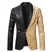 ieftine Topuri-Discotecă Amuzant Σακάκι Blazer Costum de petrecere de Crăciun Paiete Costume de fancy Bărbați Rochie Elegantă An Nou Petrecere și seară Petrecere cu tematică retro Adulți Geacă