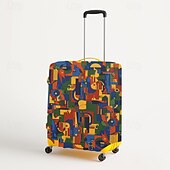 baratos Desgaste em casa e chinelos em casa-Capa protetora elástica para mala de viagem com estampa artística.