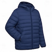 preiswerte Grafische Jacken und Mäntel für Herren-Herren Grafik Hai Wintermantel Daunenjacke Thermowarm Regenfest Leicht Lässig Outdoor Täglich Wattierte Steppjacke mit Kapuze Herbst Winter Langarm Schwarz Rote Königliches Blau