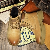 זול מגפי עבודה-מגפי הליכה בצבע חום בהיר לגברים - עמידים ונוחים, מושלמים להרפתקאות חוץ, טיולים רגליים ולבוש יומיומי