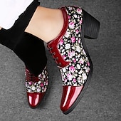 abordables Chaussures Déclaration-Chaussures à talons hauts noires à motif floral pour homme – Design élégant et tendance, parfaites pour les événements formels, les tenues tendance et les sorties en soirée