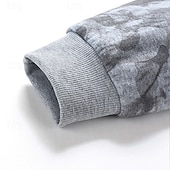 ieftine Hanorac din lână-Bărbați Hanorac cu Glugă Hanorac cu glugă Hanorac din lână Hanorac cu glugă camouflage Negru Alb Verde Militar Kaki Gri Capișon Simplu Culoare Camuflaj Peteci Bloc de Culoare Sporturi &amp; Exterior