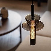 abordables Suspension-suspension moderne au design géométrique en maille métallique