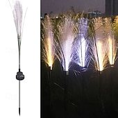 olcso Tájvilágítás-napelemes kerti lámpák, kültéri nádfényű száloptika, vízálló LED-es világítás kültérre, dekoráció teraszra és ösvényre