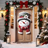 billiga Garage &amp; Dörr Banners-Jul Affischer Dörrskydd Utomhus banderoller Snögubbe Strumpbyxor söt stil 3D Fest Studentboende Tonårsrum Killar Man Cave Frat Sovrum Bakgrundsfotografering Ytterdörr Heminredning