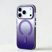 billige iPhone-etuier-Luksuriøst gradient, eksklusivt matt, klart, sterkt magnetisk, støtsikkert deksel til iPhone 17 Air, 16, 15, 14 Pro Max, 17P, for MagSafe-ladedeksel