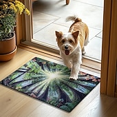 cheap Doormats-Forest Sunlight Doormat For Entryway Soft Non-Slip Machine Washable  Faux Cashmere Nature Tree Canopy Design Front Door Carpet Entryway Rug, Phoenix Redwoods by Dakota Daetwiler