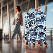 baratos Desgaste em casa e chinelos em casa-Capa protetora elástica para mala de viagem com estampa artística.