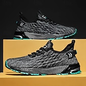 ieftine Adidași casual-Adidași sport albaștri pentru bărbați, din plasă, cu partea superioară respirabilă din tricot și talpă absorbantă de șocuri, pantofi sport ușori pentru sală, antrenament și purtare zilnică