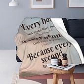 abordables Mantas y colchas-Manta Mantas de vellón Manta para sofá Religión 圣经 Moderno Inspiración cristiana Sofá Cama Manta decorativa Manta cálida Regalo Decoración del hogar