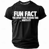  Maglia uomo divertente 'Curiosità hai speso tempo a leggere questo... Ne vale la pena?' grafica a maniche corte