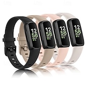 economico Cinturini per orologi Fitbit-4 pezzi Cinturino intelligente Compatibile con Fitbit Inspire 3 Silicone Orologio intelligente Cinghia Donne Uomini Cinturino Sportivo Sostituzione Polsino