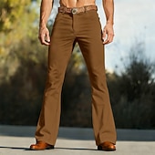 halpa Chinot-Miesten Housut Bell Bottom Leveät housut Kiinalainen Rennot housut Tasku Suora jalka Tavallinen Mukavuus Pehmeä Täyspitkä Päivittäin ulko- Bile Muoti Katutyyli Musta Valkoinen Mikrojoustava