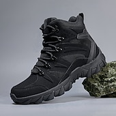 tanie Buty trekingowe-męskie buty trekkingowe w kolorze zieleni wojskowej z cholewką z oddychającej siateczki i wytrzymałą podeszwą, lekkie buty trekkingowe na kemping, wspinaczkę górską i podróże przygodowe