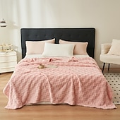 Недорогие Тонкие одеяла и пледы-одеяло для кондиционера, легкое вафельное покрывало из флиса для дивана, кровати, сна в офисе или использования летом, уютное одеяло для небольшого ворса или покрывало на плечо