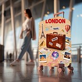 abordables Ropa de casa y zapatillas para el hogar-Funda estampada para maleta de viaje, protectora, elástica, de spandex, antipolvo, para hombres y mujeres