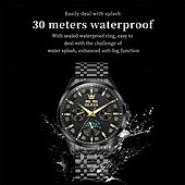 ieftine Ceasuri Mecanice-Noul ceas business Olevs pentru bărbați are un calendar perpetuu luminos, faze lunare și calendar. Este un ceas mecanic automat pentru bărbați, la modă, casual și multifuncțional.