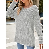 halpa Naisten Yksinkertaiset Paidat-Naisten Pusero Yhtenäinen väri Tyylikäs Vapaa-aika Pitkähihainen Tiukka pyöreä kaula-aukko Tavalliset topit Päivittäin Rypytetty Ruohonvihreä Musta Punastuvan vaaleanpunainen Viini Sininen Kevät