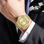 Недорогие Кварцевые часы-Оригинальные бизнес-часы с алюминиевым браслетом модные мужские часы с водонепроницаемостью IPX7 светящийся календарь повседневные кварцевые спортивные часы в коробке