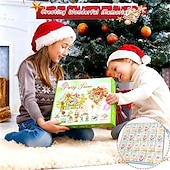 Недорогие Адвент-календарь-Адвент-календарь, цветочные букеты, строительные блоки для детей, 24-дневный рождественский подарочный календарь с 24 красочными цветочными букетами, сделанными из строительных блоков, рождественский