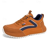 cheap Casual Sneakers-Men's Casual Tan Sport Sneakers – Trendy Athletic Design, Comfortable for Everyday Wear, Ideal for Casual Outings and Active Days