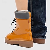 economico Stivali da lavoro-stivali da lavoro impermeabili arancioni da uomo: design robusto con supporto alto per la caviglia, ideali per lavori all'aperto e uso intensivo