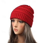 preiswerte Hüte-Damen Hut Wintermützen Warm Outdoor Ferien Gestrickt Einfarbig